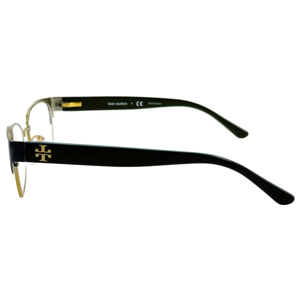 Tory Burch TY1051 Womens Metal Eyeglass Frame 3104 Gold Navy 52-16 Spring Hinges
